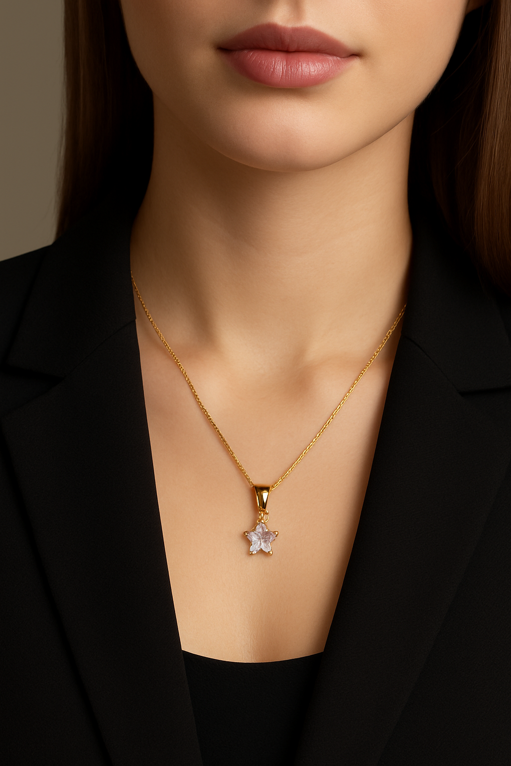 Golden Starshine Pendant with onegram gold chain