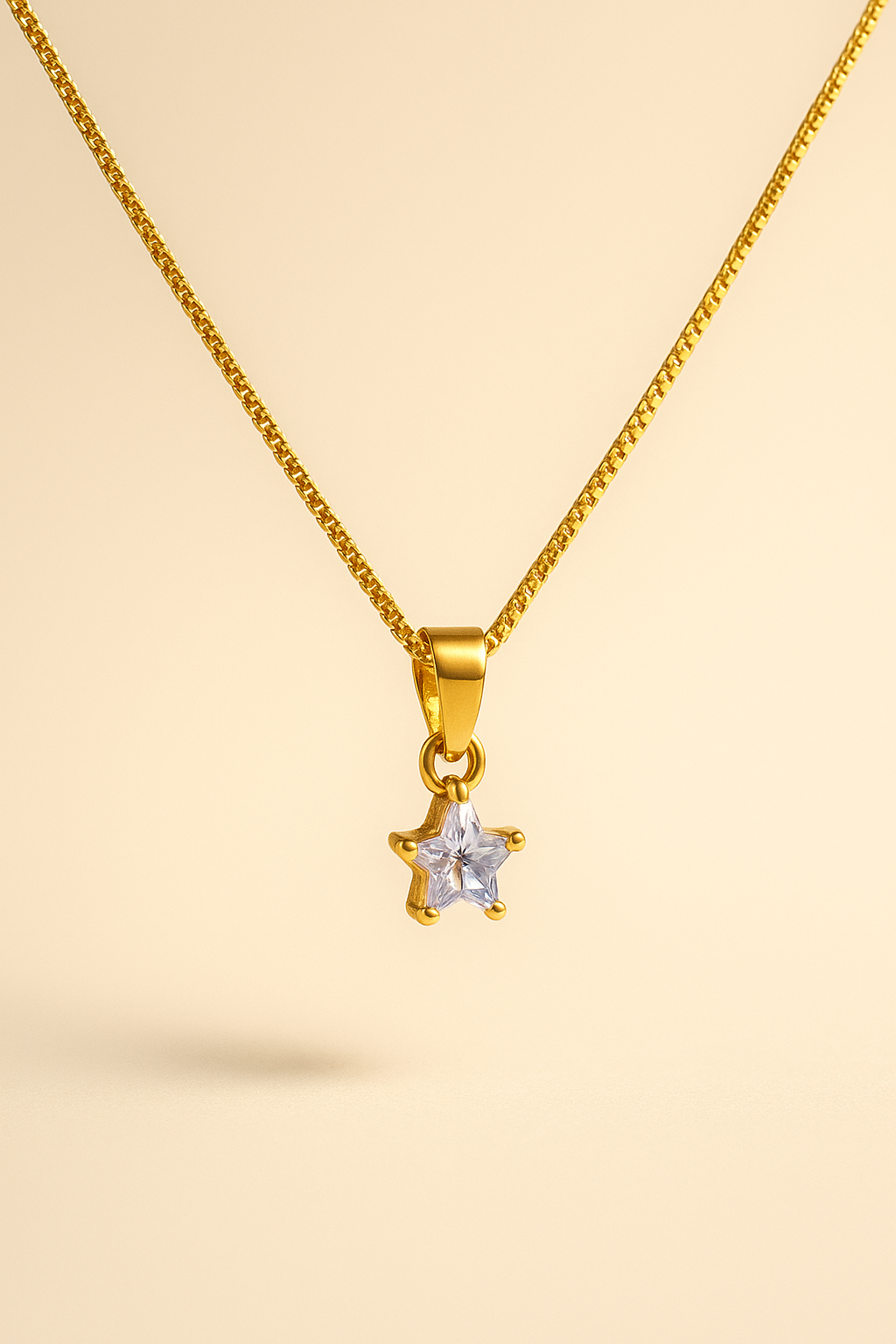 Golden Starshine Pendant with onegram gold chain