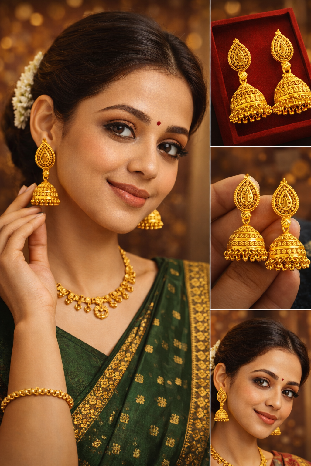 Premium Jhumki Onegram Gold